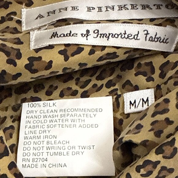Vintage Anne Pinkerton Women’s Leopard Print Button-Up Shirt Size M - New - Picture 7 of 9